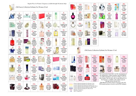 fm list perfume|fm perfume catalog.